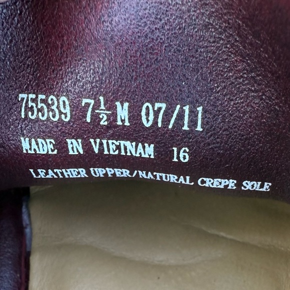 Clarks Originals FARAWAY FIELD red suede Oxford shoes size 7 1/2 (7.5) women’s - Picture 7 of 12